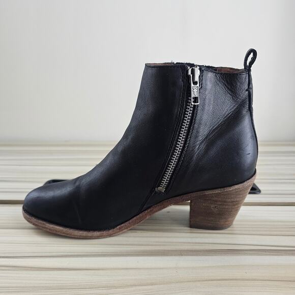 Frye Alton Black Leather Chelsea Boots Size 7.5 - Picture 3 of 8